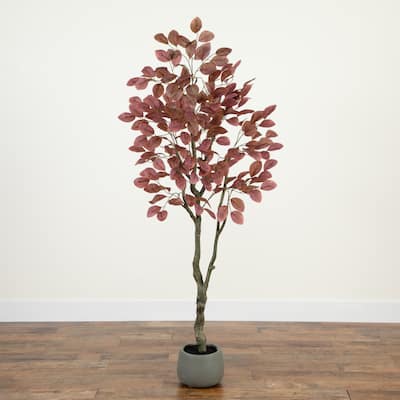 Dogwood Potted Artificial Tree - 6' - Red