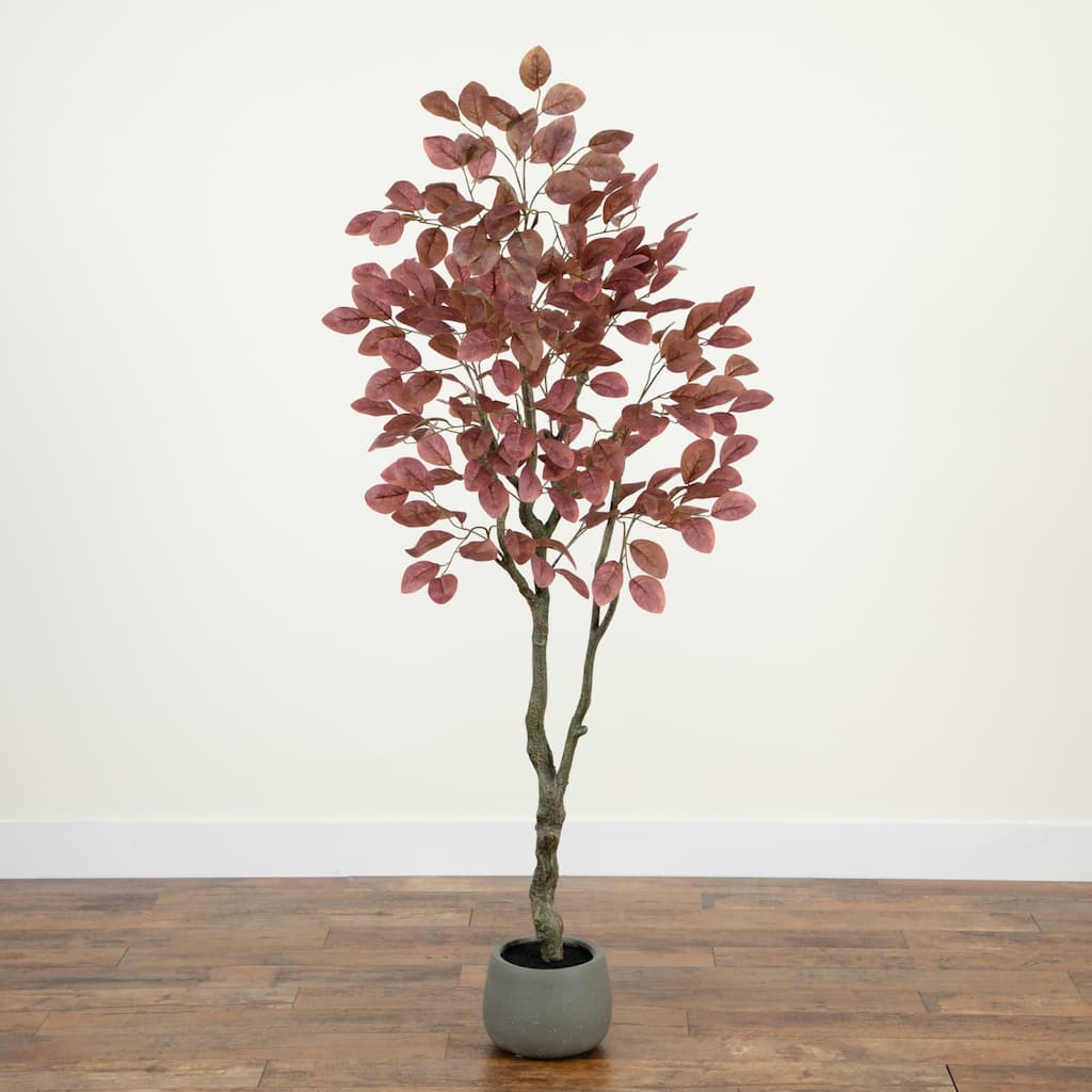 Dogwood Potted Artificial Tree - 6' - Red