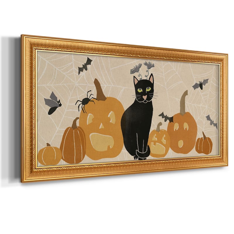 Pumpkin Patch Cats Collection D Premium Framed Canvas- Ready to Hang