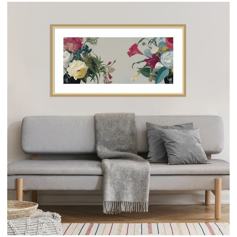 Kate and Laurel Framed Art Romantic Blooms by Mary Sparrow