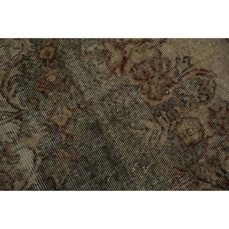 Hand Knotted Oriental 100% Wool Carpet Transitional Floral Beige & Ivories Anatolian Area Rug - 9' 0'' X 5' 5''