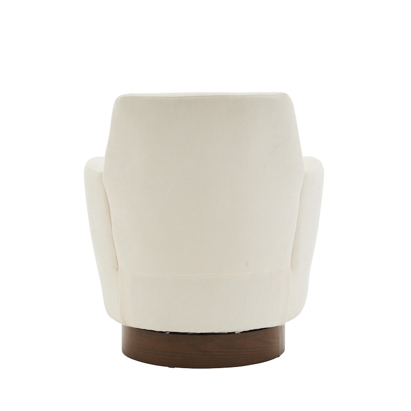 Polyester Swivel Barrel Chair