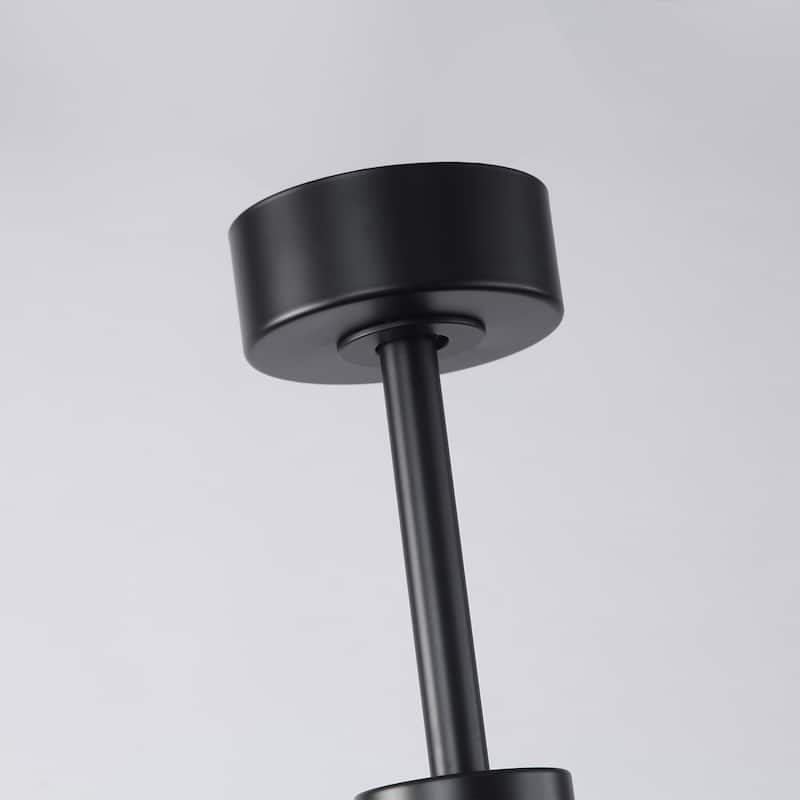 60 in.Smart Matte Black Integrated LED Dimmable Ceiling Fan with Light and Remote and APP Control