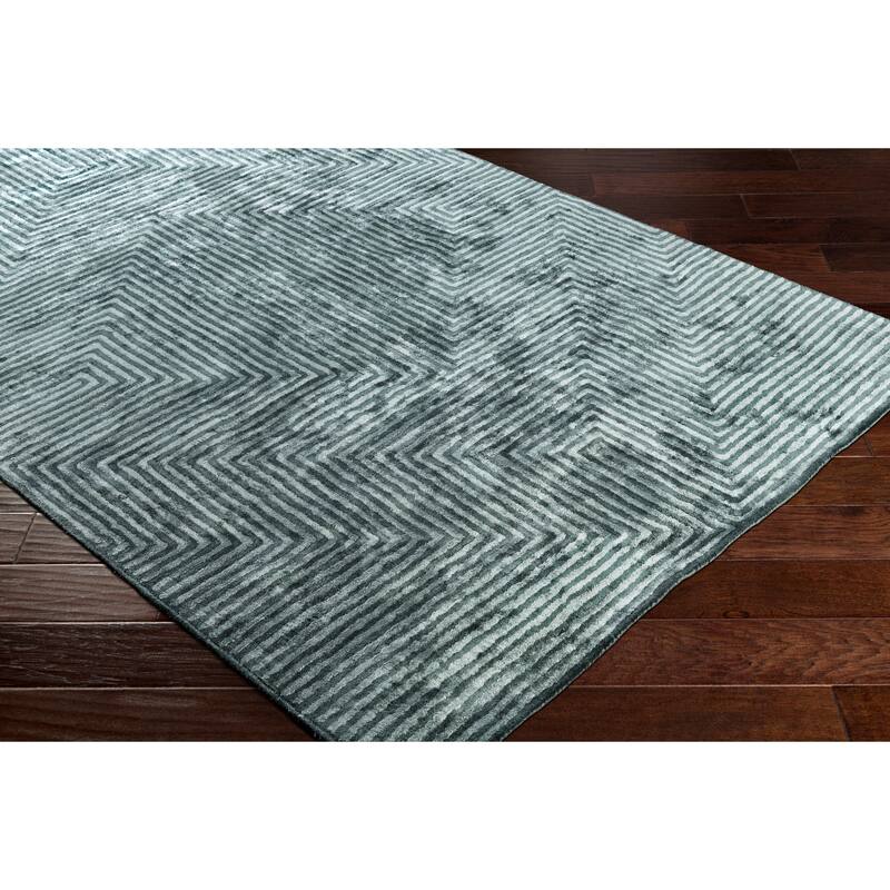 Fazeley Handmade Geometric Viscose Area Rug