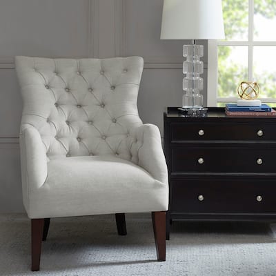 Hannah Modern Button Tufted Wingback Chair
