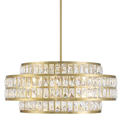 Savoy House 7-9048-6 Renzo 6 Light 28" Wide Crystal Waterfall