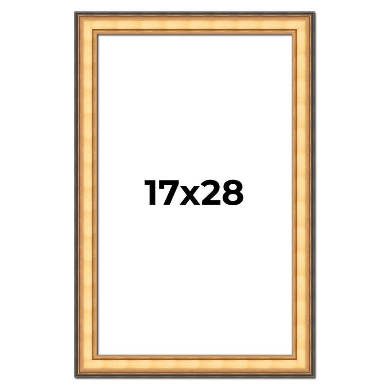 17x28 Frame Gold Plein Aire Solid Wood Picture Frame Width 2 Inches |