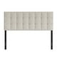 preview thumbnail 19 of 17, CraftPorch Classic Button-Tufted Rectangle Upholstered Headboard Warm Grey - Full