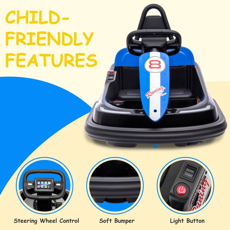 Baby Bumper Car, 6V Electric Ride On Car with 360 Spin
