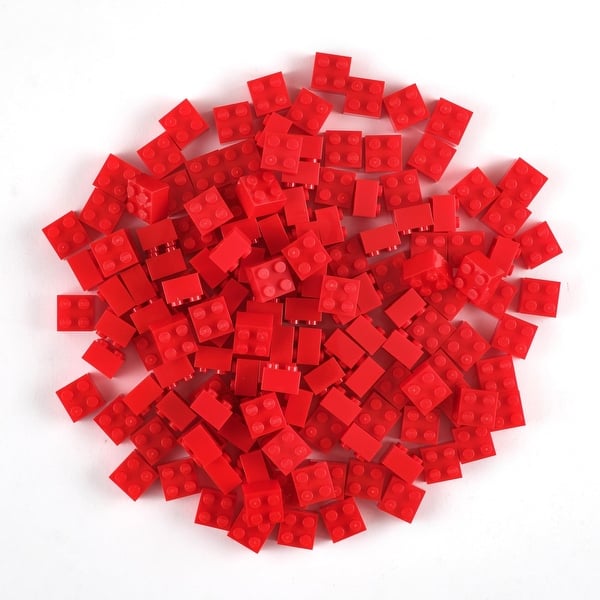 slide 2 of 6, Strictly Briks Classic Bricks Kit, Red, 144 Pieces, Compatible with Major Brick Brands Red