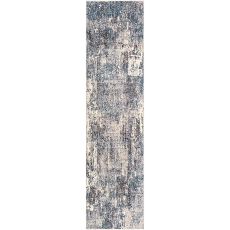 Livabliss Ankara Industrial Area Rug - 2' 7" x 10' - Teal