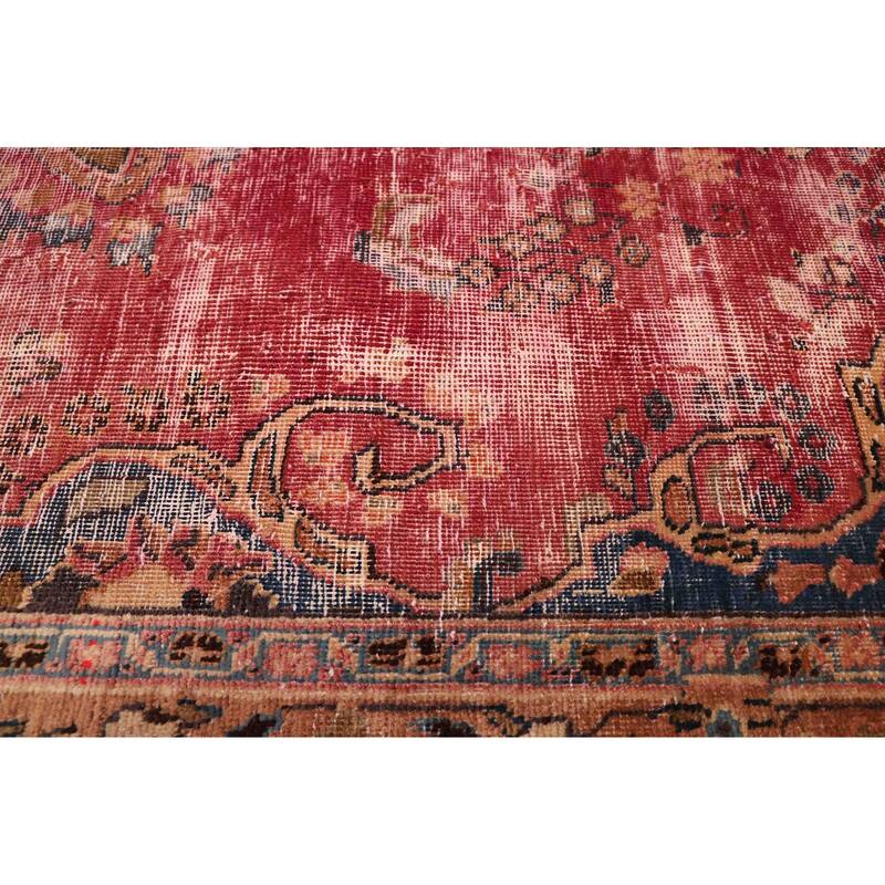 ECARPETGALLERY Hand-knotted Antalya Vintage Burgundy Wool Rug - 9'6 x 12'7