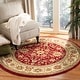 preview thumbnail 2 of 95, SAFAVIEH Lyndhurst Ambrogina Traditional Area Rug 3'3" x 3'3"Round - Red/Ivory