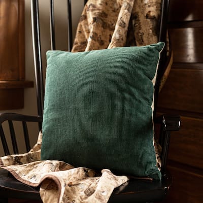Foreside Home & Garden 18x18 Corduroy Velvet Filled Throw Pillow