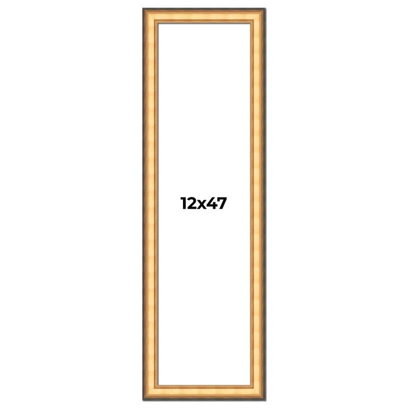 12x47 Frame Gold Plein Aire Solid Wood Picture Frame Width 2 Inches |