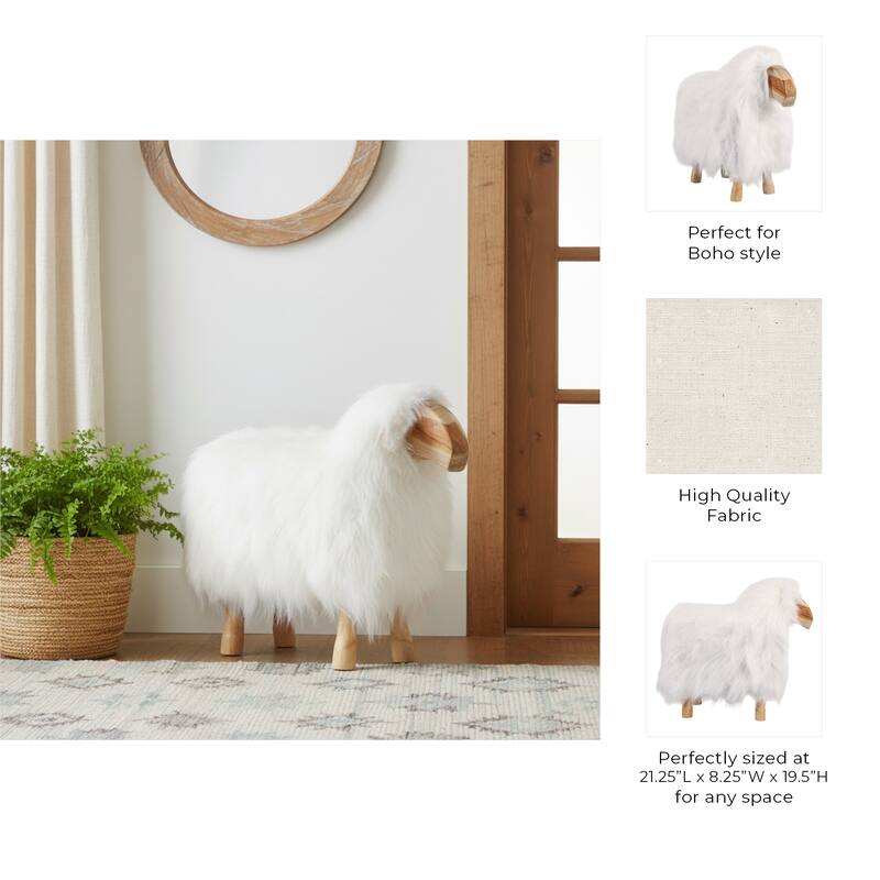 Fabric Wood Figurine with Casual Style and Decorative Wooden Accent