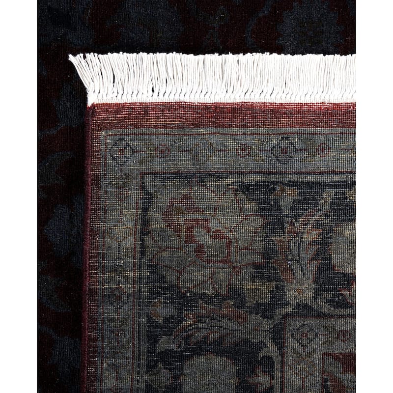 Overdyed One-of-a-Kind Hand-Knotted Area Rug - Red - 4' 2" x 6' 1"