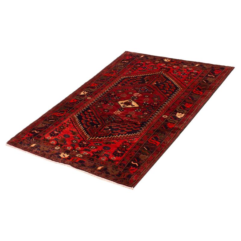 ECARPETGALLERY Hand-knotted Andelz Red Wool Rug - 4'7 x 6'7