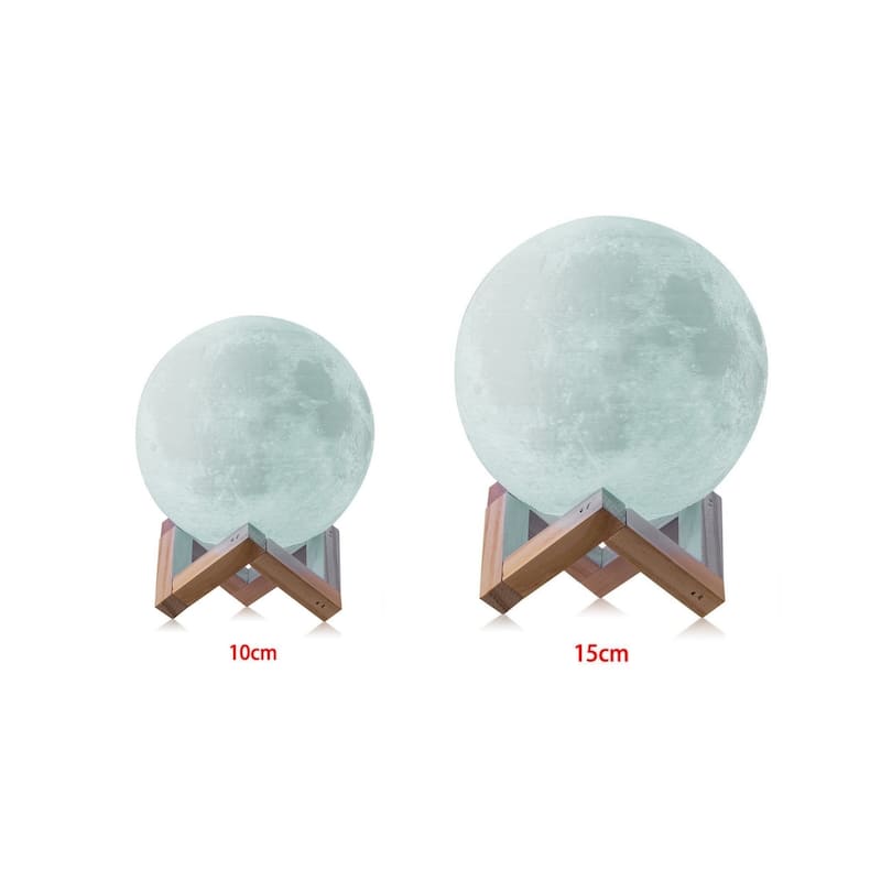 Moon, Galaxy, Earth, Saturn 3D Lamp - Color-Changing with Touch Sensor & Remote Control, Small & Large Size Available