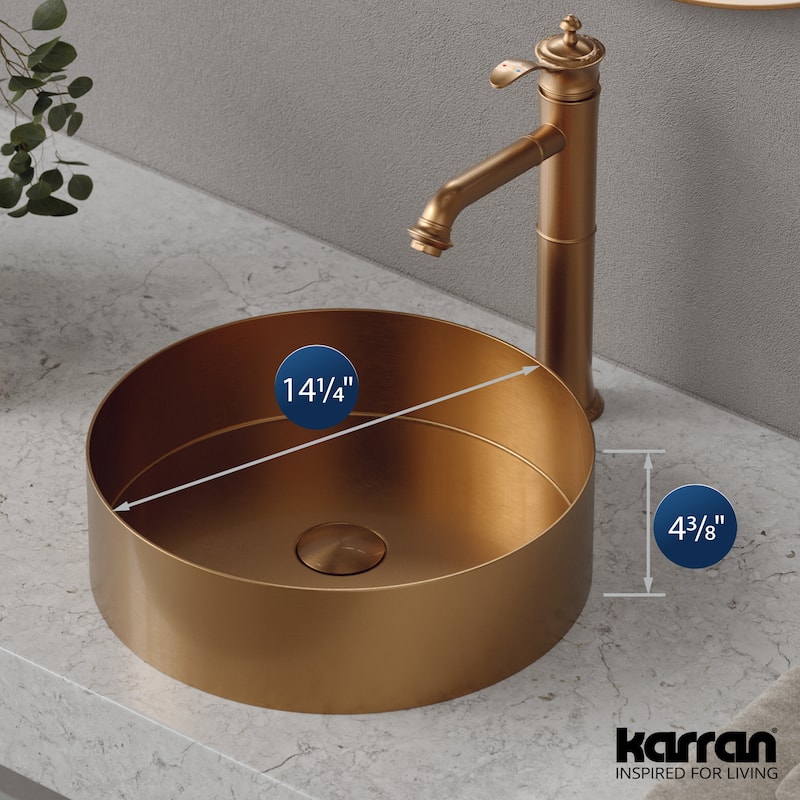 Karran Cinox Stainless Steel Round Vessel Sink