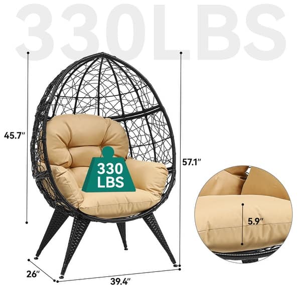 dimension image slide 0 of 3, Egg chair with bracket