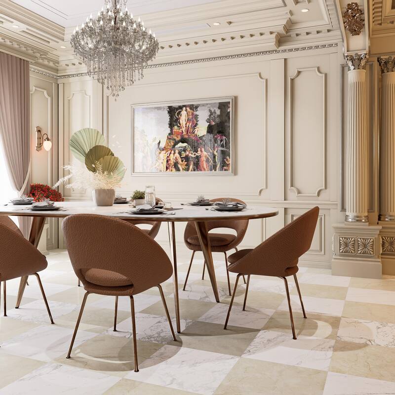 Merola Tile Reve Checker Blanc with Beige 23-1/2" x 23-1/2" Porcelain Floor and Wall Tile - Sample Swatch