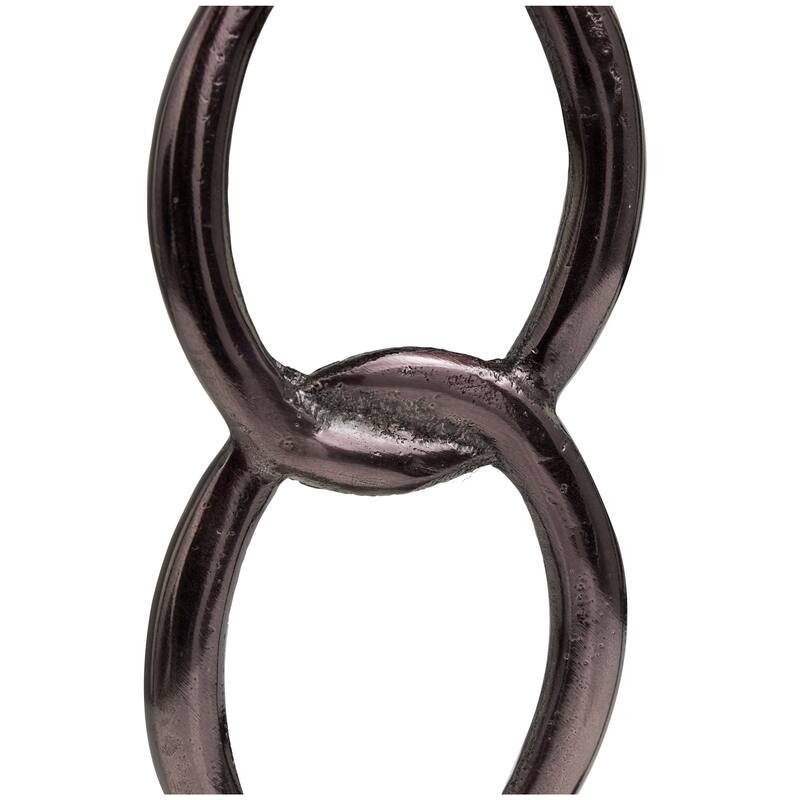 Dark Gray Aluminum Chain Link Geometric Candle Holder (Set of 2)