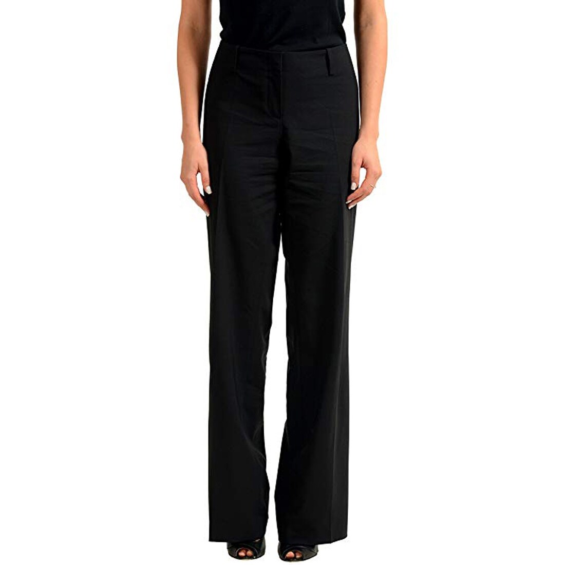 Shop Hugo Boss Tulia 4 Wool Black Straight Leg Women S Casual Pants Us 8 It 44 On Sale Overstock 29060231