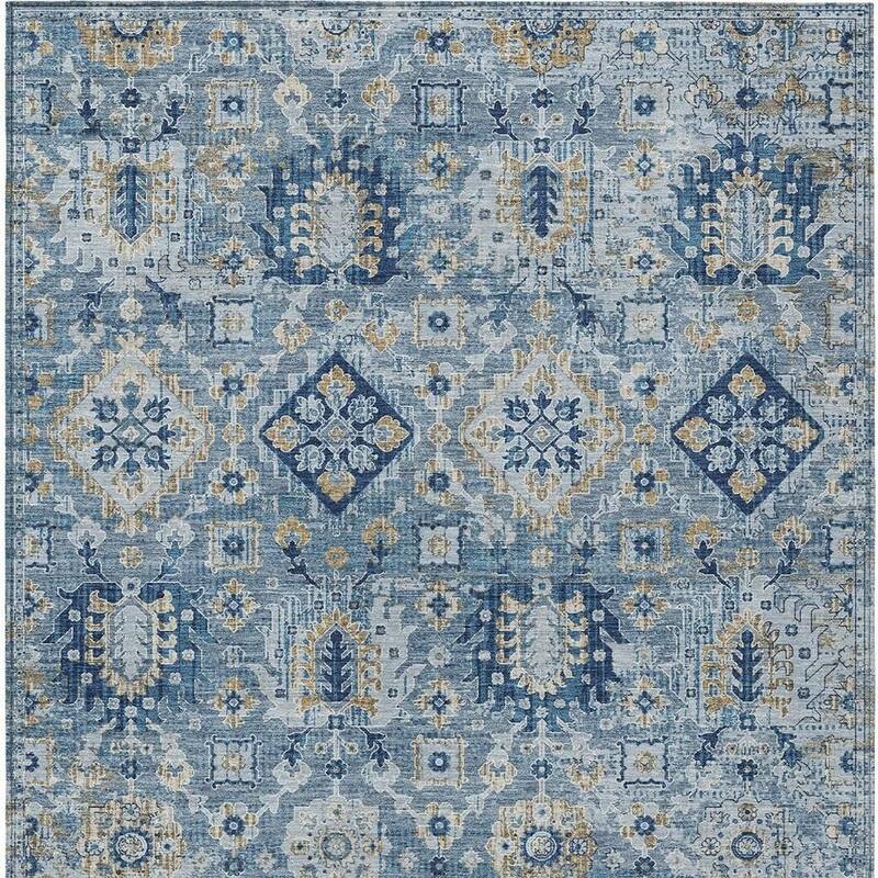 HomeRoots Floral Medallion Traditional Rectangle Outdoor Rug