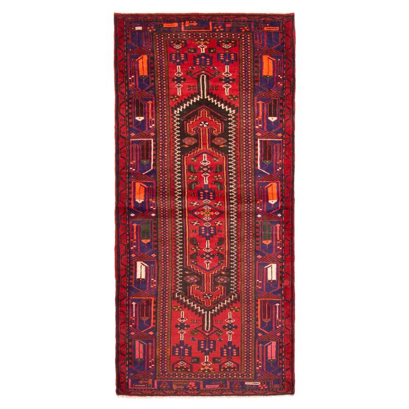 ECARPETGALLERY Hand-knotted Andelz Red Wool Rug - 3'8 x 8'2