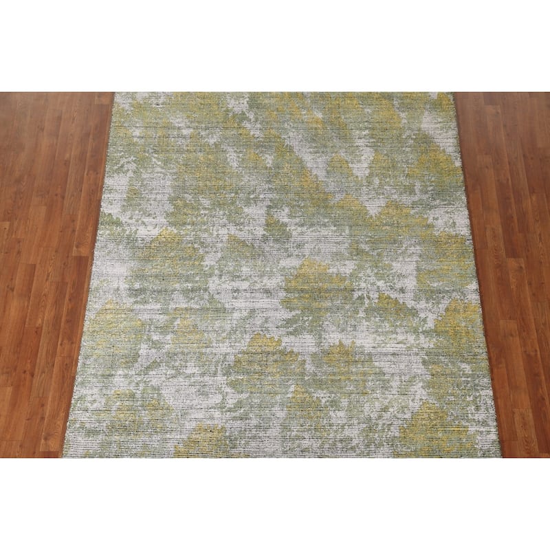 Modern Abstract Area Rug Handmade Wool Carpet - 6'4" x 9'8"