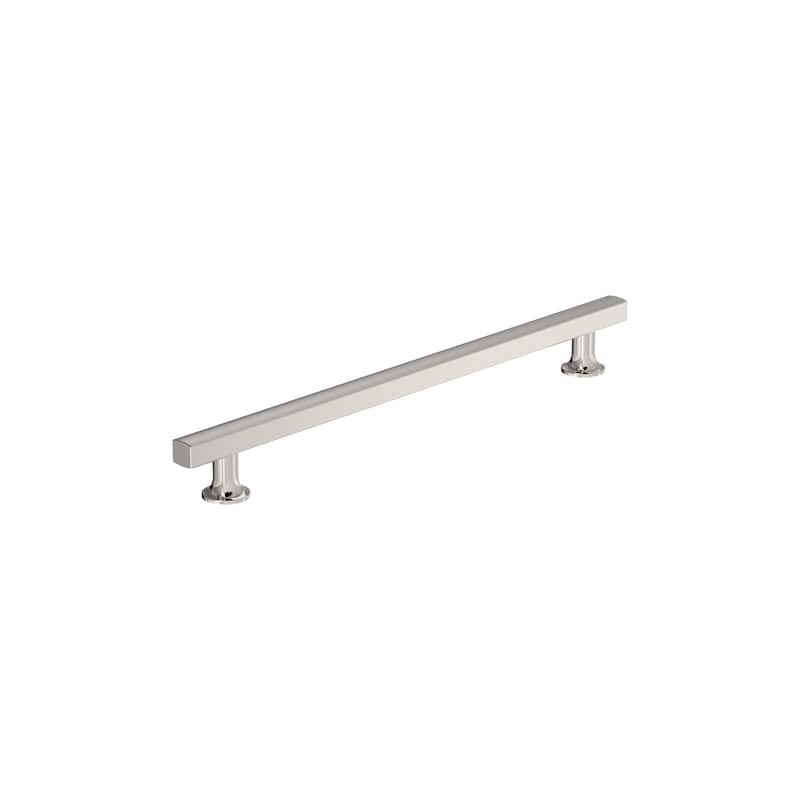 Amerock Everett Kitchen Cabinet Pull Handle - 10-1/16 in (256 mm) Center-to-Center - Polished Nickel