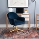 preview thumbnail 36 of 53, Saloma Velvet Office Chair Ink