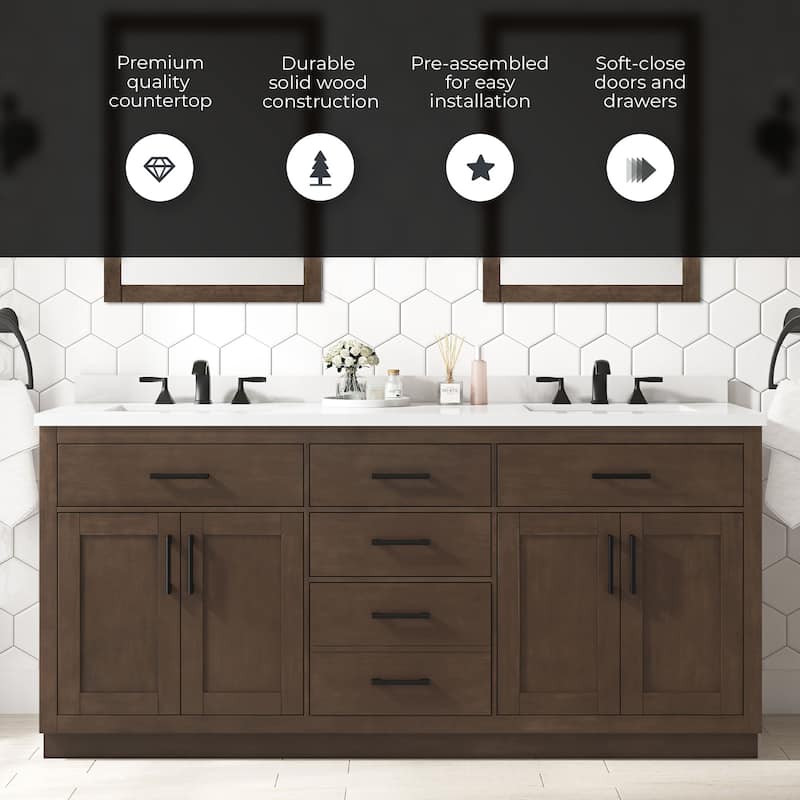 OVE Bailey Bathroom Vanity with Power Bar
