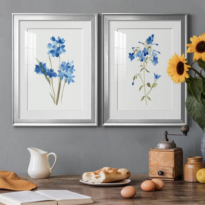 Blue Blossom Botanical I Premium Framed Print - Ready to Hang