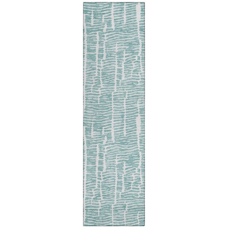 Machine Washable Indoor/ Outdoor Chantille Modern Abstract Rug