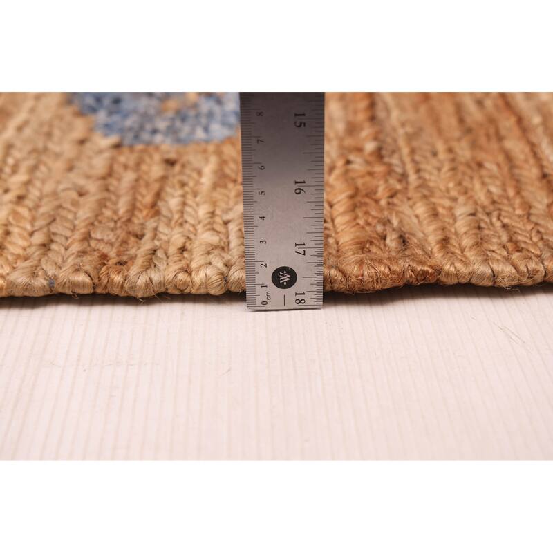 ECARPETGALLERY Braided Weave Palas Denizli Light Brown Cotton, Jute Rug - 5'1 x 8'0