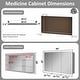 preview thumbnail 32 of 37, Artemis Aluminum Recessed/Surface Mount Bathroom Medicine Cabinet with Mirror and Lights, Dimmable, Anti-Fog, Adjustable Shelf
