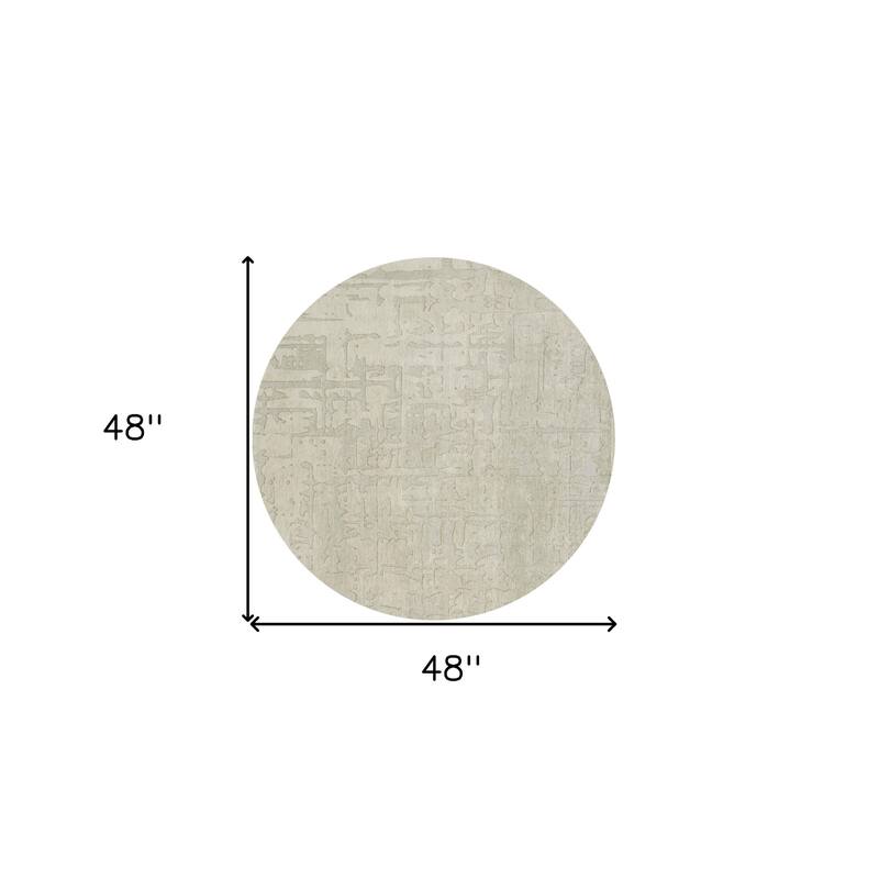 Kowak Geometric Abstract Modern Non Skid Woven Area Rug By HomeRoots - 48' X '48' X '0.2