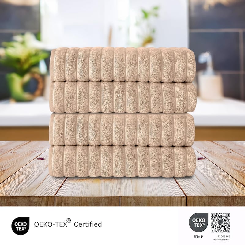 Brampton Turkish Cotton 4 Piece Bath Towels Set Heavyweight 27x54"