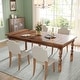 preview thumbnail 6 of 8, 62 Inch Farmhouse Dining Table for 4-6 People, Rectangle Kitchen Dinner Table