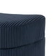 preview thumbnail 81 of 96, Upholstered Chenille Boucle Half Moon Storage Ottoman with Tray