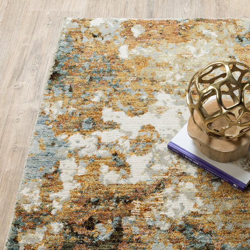 Style Haven Albertslund Marble Gold/ Beige Area Rug