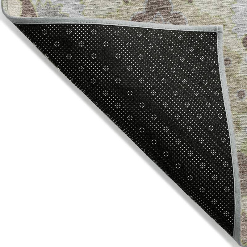 Machine Washable Indoor/ Outdoor Boho Traditional Chantille Rug