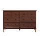 preview thumbnail 56 of 62, Walker Edison Bullrushes 6-Drawer Solid Wood Dresser