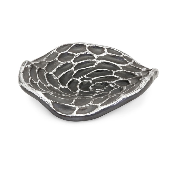 IMAX Home 20147 Rosa Ceramic Decorative Bowl - Silver