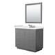 Option Dark Gray / White Quartz Top / Brushed Nickel
