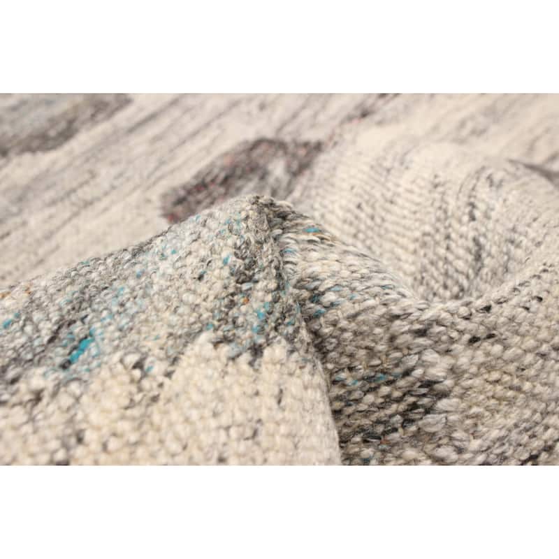 ECARPETGALLERY Flat-Weave Ankara FW Grey Wool Kilim - 5'5 x 7'7
