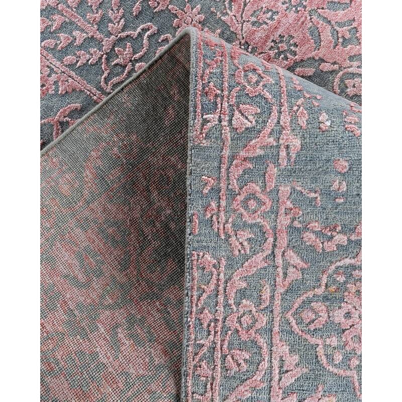 Ikat One-of-a-Kind Hand-Knotted Area Rug - Gray, 9' 1" x 11' 10" - 9' 1" x 11' 10"