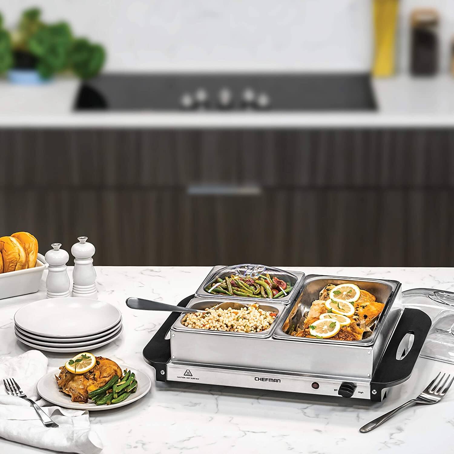 Chefman Electric Buffet Server + Warming Tray, Stainless Steel On Sale Bed Bath & Beyond